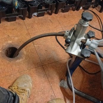 Main floor drain cabled open after repeat backups.